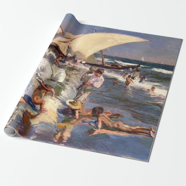 Joaquin Sorolla - Valencia Beach by Morning Light Wrapping Paper (Unrolled)