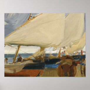 Joaquin Sorolla - Valencia Beach Poster