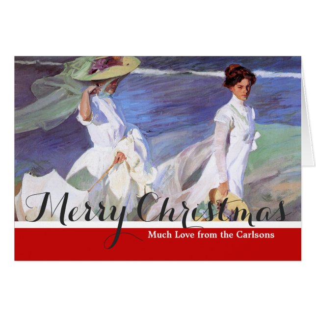 Joaquin Sorolla Women Walking Beach Christmas (Front Horizontal)
