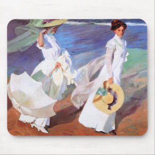 Joaquin Sorolla Women Walking Beach Mouse Mat