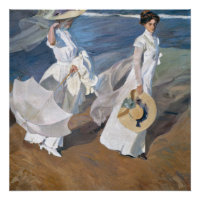 Joaquin Sorolla - Women Walking on the Beach