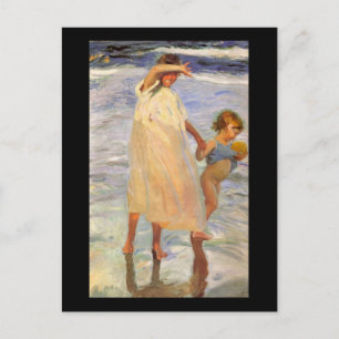 Joaquín Sorolla y Bastida 2 Sisters Postcard