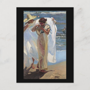 Joaquín Sorolla y Bastida After The Bath Postcard