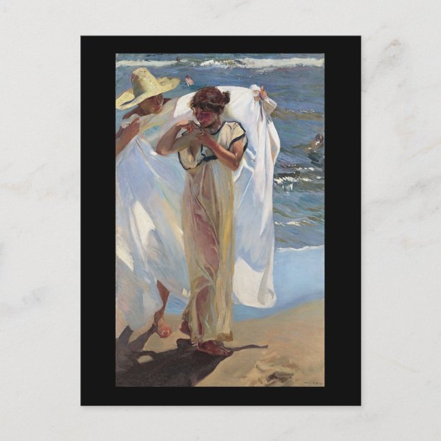 Joaquín Sorolla y Bastida After The Bath Postcard (Front)