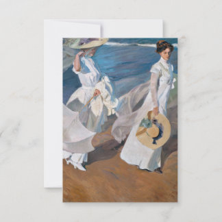 Joaquin Sorolla Y Bastida - Strolling The Sea Card