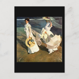 Joaquín Sorolla y Bastida Walk On The Beach Postcard