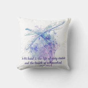 Job 12:10 Scripture Life of Every Creature Cushion