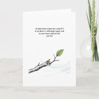 Job 14:7 Hope for a Tree Encouragement Card