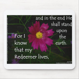 Job 19:25 I know that my Redeemer Lives! Mouse Mat
