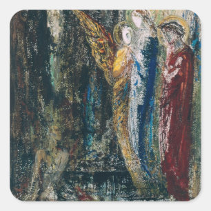 Job and the Angels, c.1890 Square Sticker