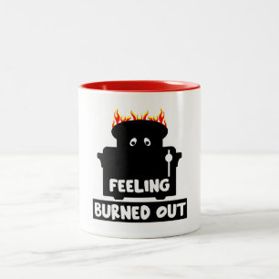 Job Burnout Two-Tone Coffee Mug
