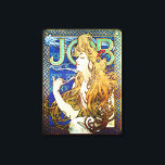 JOB by Alphonse Mucha Canvas Print<br><div class="desc">JOB c1896 by Czech Painter Alphonse Mucha Is An Art Nouveau Portrait Painting Of Enchanting Beauty</div>