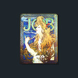 JOB by Alphonse Mucha Canvas Print<br><div class="desc">JOB c1896 by Czech Painter Alphonse Mucha Is An Art Nouveau Portrait Painting Of Enchanting Beauty</div>