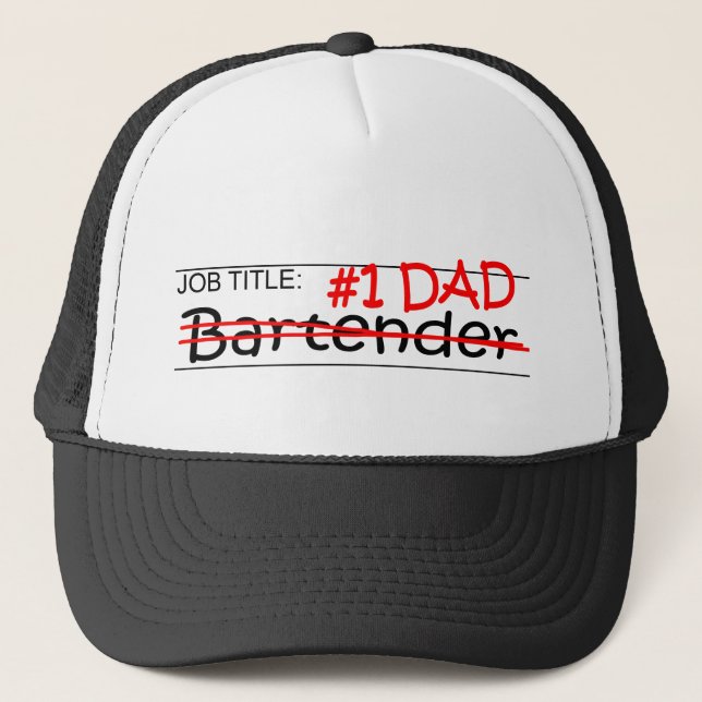 Job Dad Bartender Trucker Hat (Front)