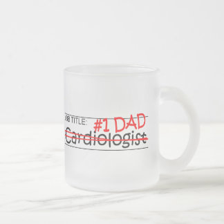 Job Dad Cardiologist Frosted Glass Coffee Mug