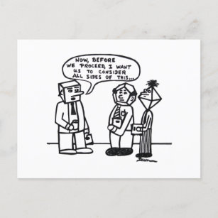 Job Humour Cartoon Funny Joke Multi-Sided Heads Postcard