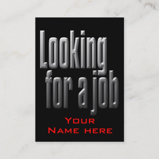 Job Hunting Business Card for Man/Guy (Front)