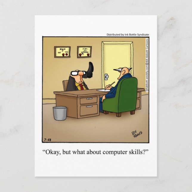 Job Hunting Humour Postcard (Front)