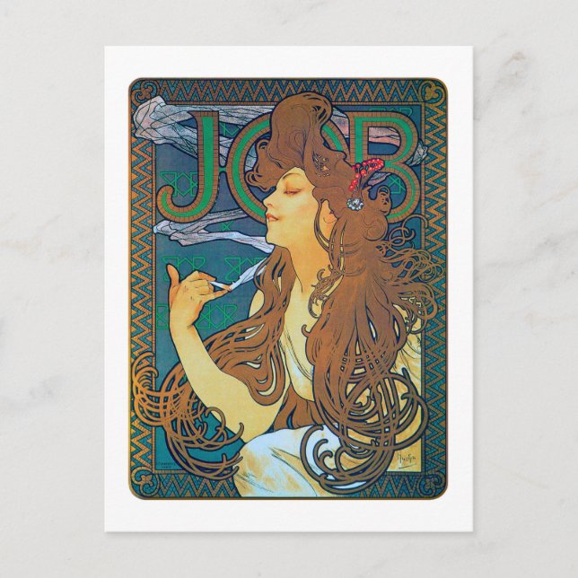 JOB, Mucha Postcard (Front)