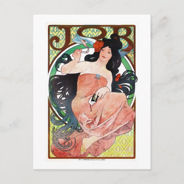 JOB, Mucha Postcard (Front)