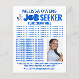 Job Seekers Logo, Curriculum Vitae Flyer