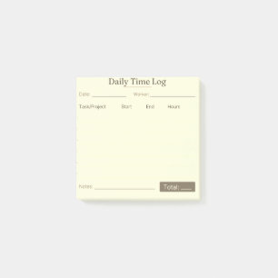 Job Time Log Notepad – Work Hours Tracker