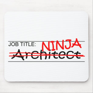 Job Title Ninja Architect Mouse Mat