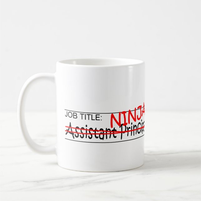 Job Title Ninja Asst Principal Coffee Mug (Left)