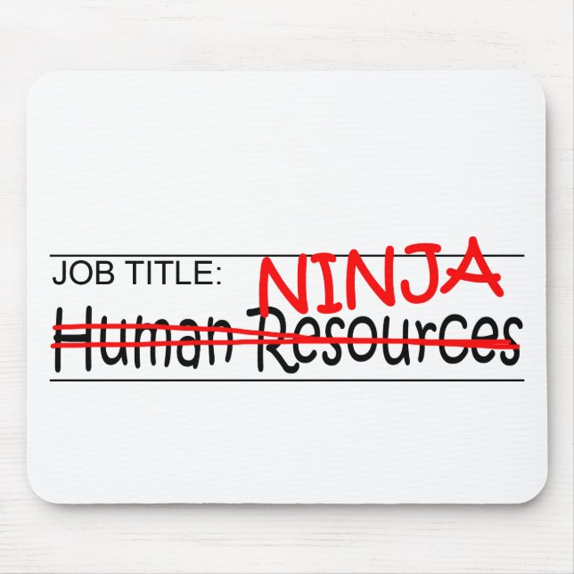 Job Title Ninja - HR Mouse Mat (Front)