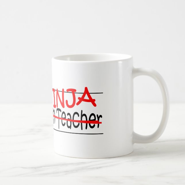Job Title Ninja - Kindergarten Tchr Coffee Mug (Right)
