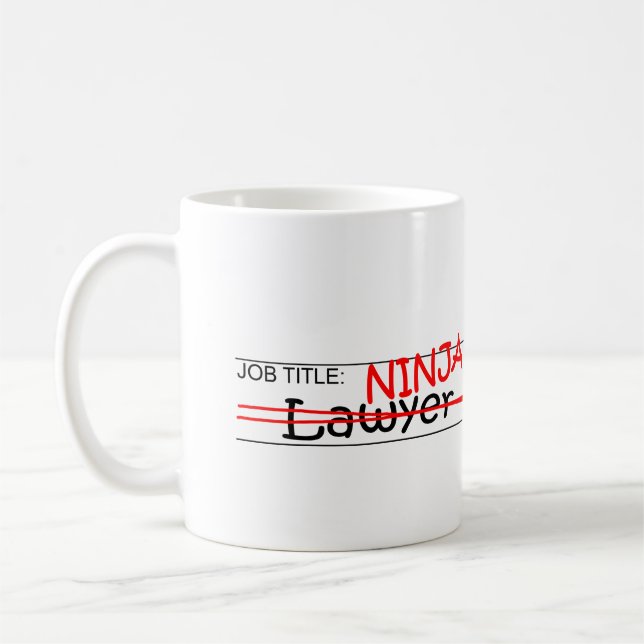 Job Title Ninja - Lawyer Coffee Mug (Left)