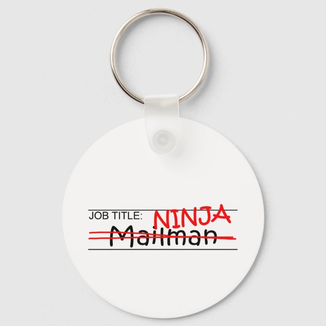 Job Title Ninja - Mailman Key Ring (Front)