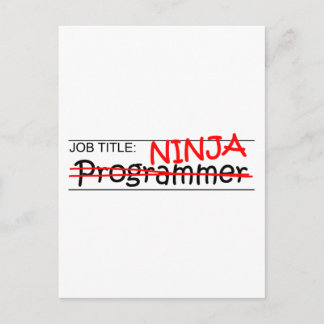 Job Title Ninja - Programmer Postcard