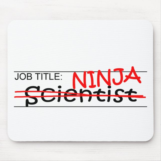 Job Title Ninja - Scientist Mouse Mat (Front)