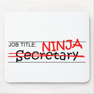 Job Title Ninja - Secretary Mouse Mat