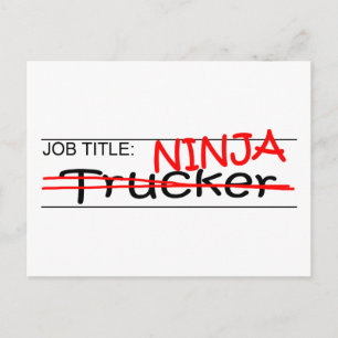 Job Title Ninja - Trucker Postcard