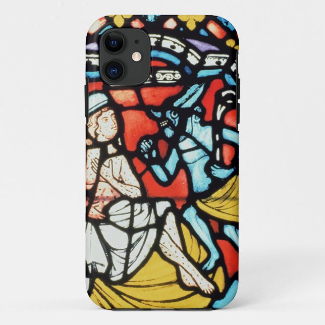 Job tormented by the Devil, 12th century (stained Case-Mate iPhone Case (Back)