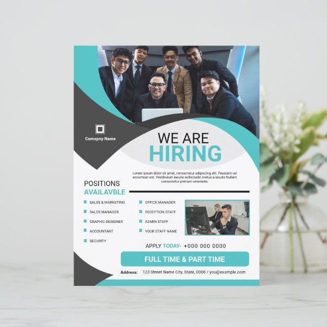 Job Vacancy Flyer Template (Standing Front)