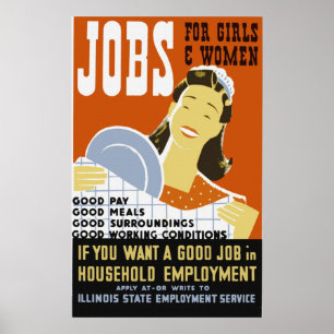 Jobs for Girls & Women Poster