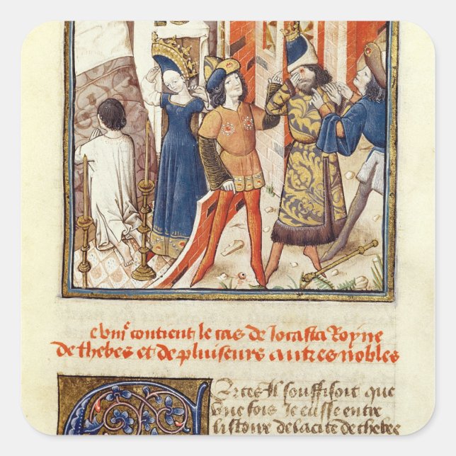 Jocasta, Queen of Thebes Square Sticker (Front)