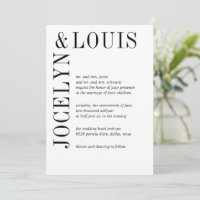 Jocelyn Black and White Modern Wedding