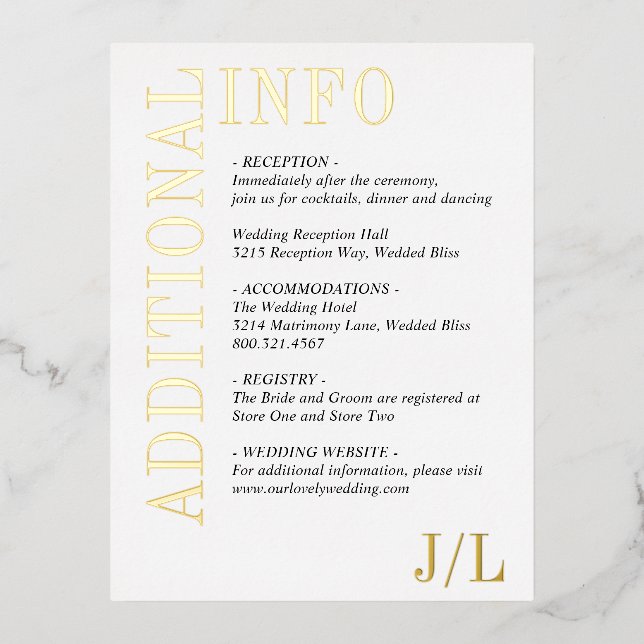 Jocelyn Modern Wedding Enclosure Card (Front)