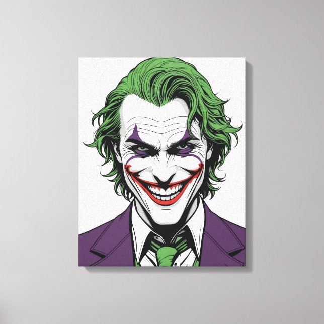 Jocker's Face Canvas Print (Front)