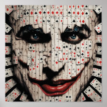 Jocker's Face Playing Card