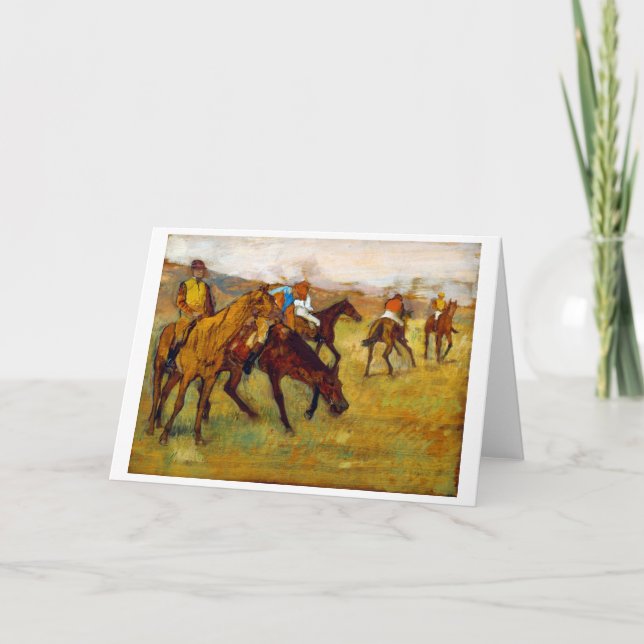 Jockey and Horse (Before the Race), Edgar Degas Card (Front)