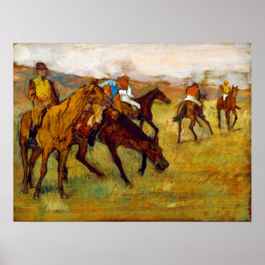 Jockey and Horse (Before the Race), Edgar Degas Poster | Zazzle.co.uk