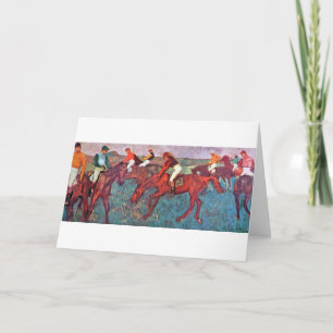 Jockey and Horse, Edgar Degas Card