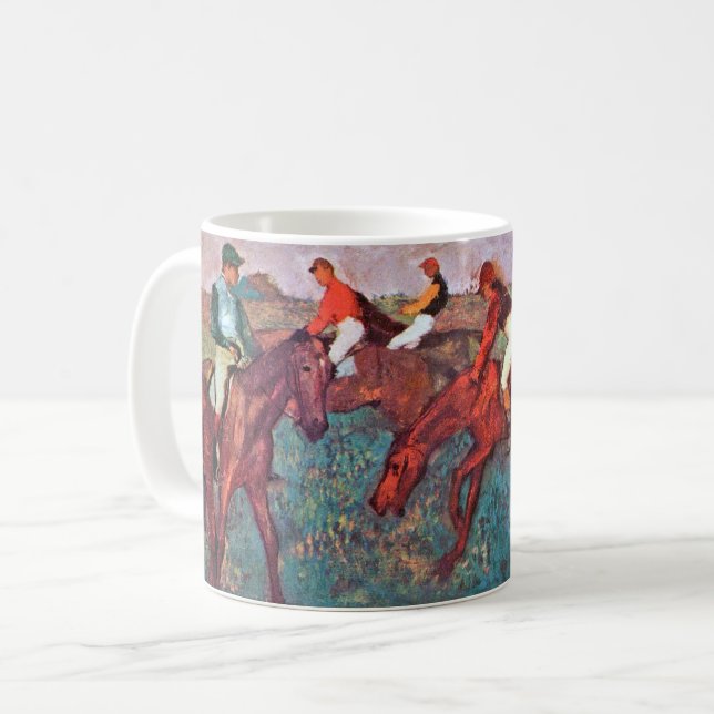 Jockey and Horse, Edgar Degas Coffee Mug (Front Left)