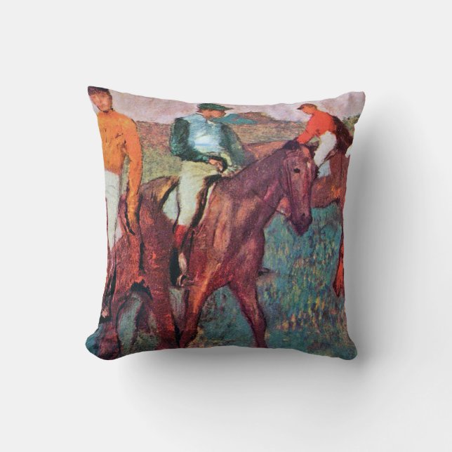 Jockey and Horse, Edgar Degas Cushion (Front)