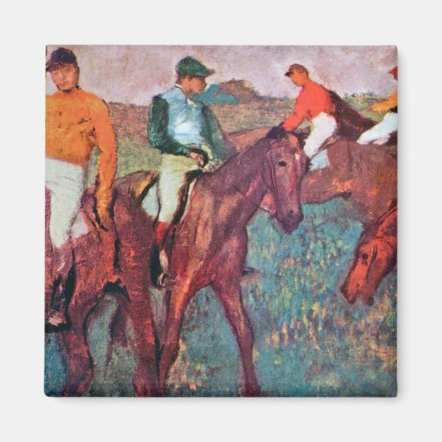 Jockey and Horse, Edgar Degas Magnet (Front)